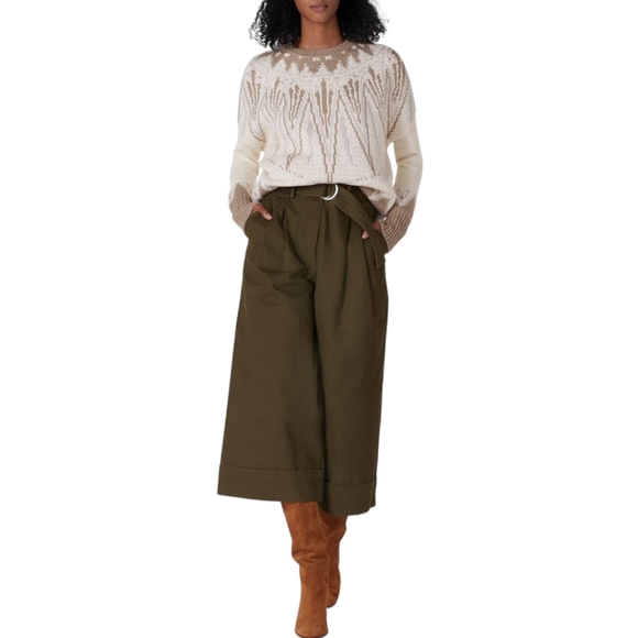 Adam Lippes Fair Isle Crew Neck Sweater - Picture 4 of 10